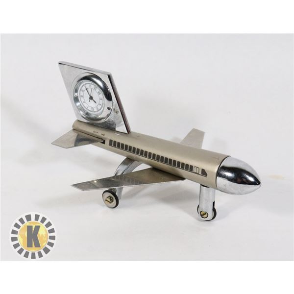 LARGE AIRPLANE WITH CLOCK INSET