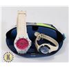 Image 1 : PAIR OF LADIES WHITE WATCHES TOGETHER