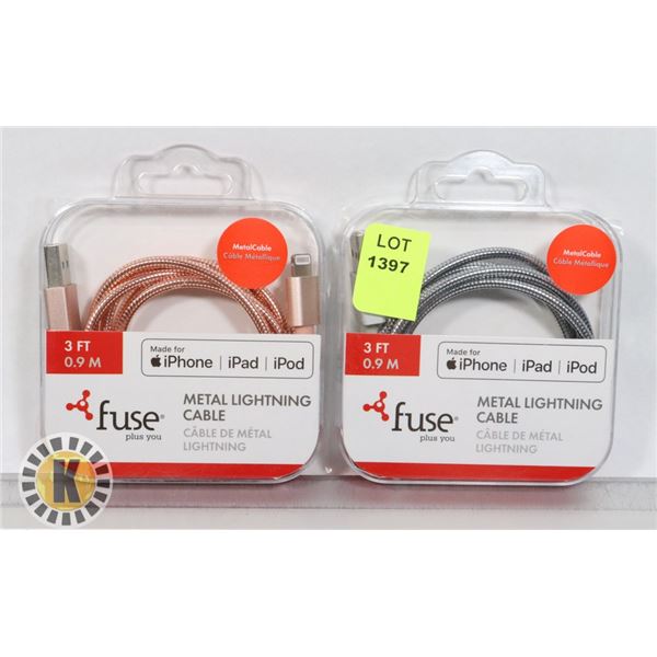 2 FUSE METAL LIGHTING CABLE 3FT