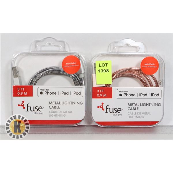 2 FUSE METAL LIGHTING CABLE 3FT