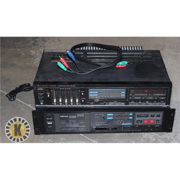 NIKKO STEREO DECK & FISHER CA-283 STEREO AMPLIFIER