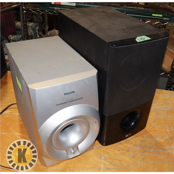 2 SUBS- PHILLIPS SW-040 & LG SH94PA-W