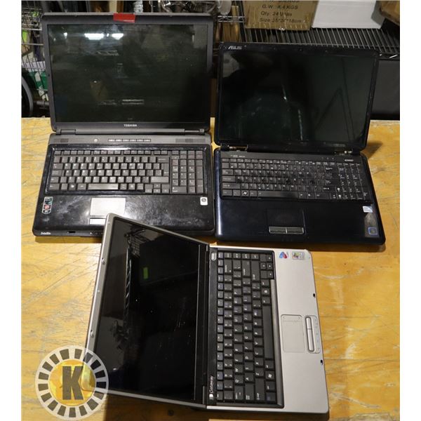 ASSORTED LAPTOPS- UNTESTED. NEED REPAIR