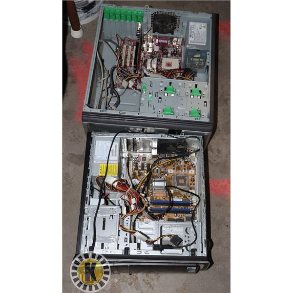 2 CPUs/DESKTOP COMPUTER PARTS - HP& CICERO