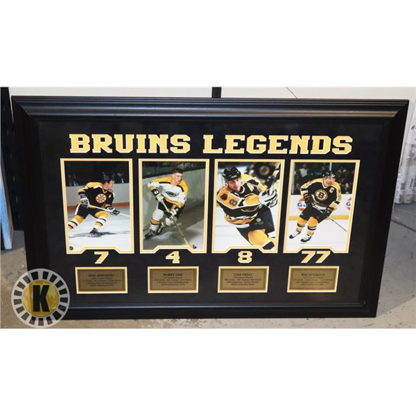 FRAMED BOSTON BRUINS WALL ART 36" BY 24"