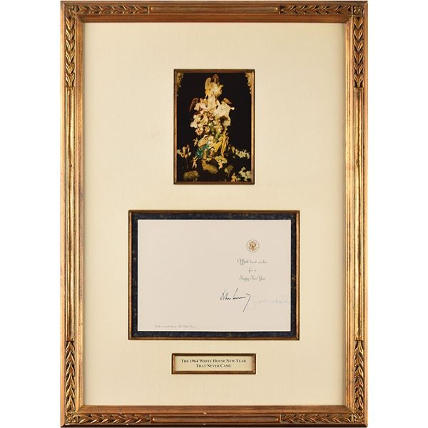 John and Jacqueline Kennedy Signed 1963 Christmas Card