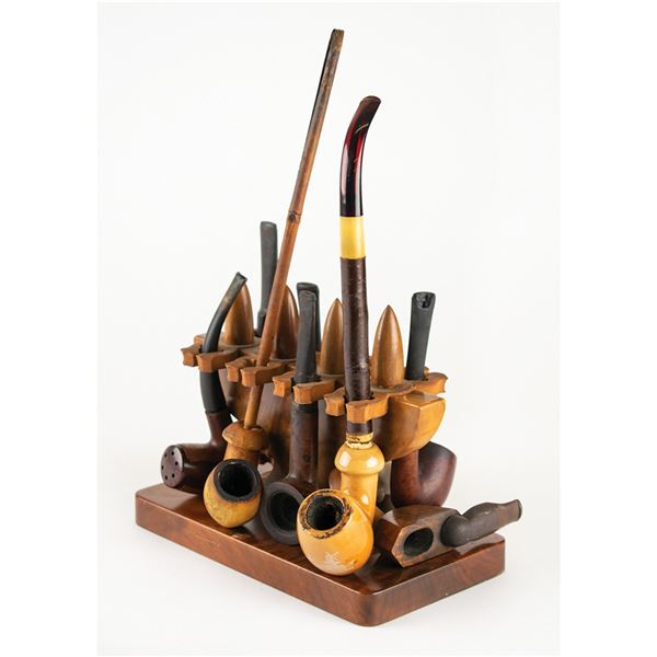 Albert Einstein's (9) Pipes and Menorah Pipe Holder