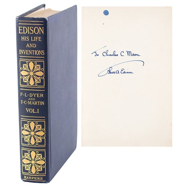 Thomas Edison Signed Book