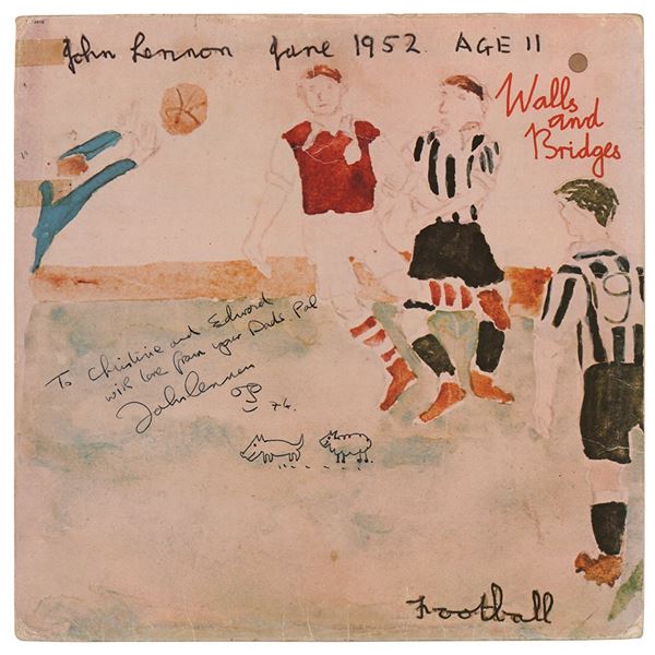 Beatles: John Lennon Signed Album with Doodles