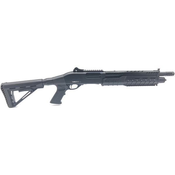 Canuck Commander Pump-Action Shotgun, 14" Barrel, 12 Ga. 3", Black, Telescoping Stock, New