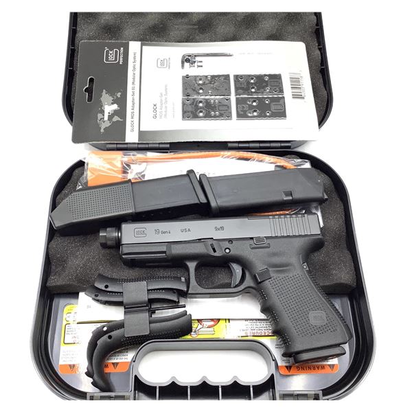 Glock 19 Gen 4 Optics Ready 9mm Semi Auto Pistol Restricted, New