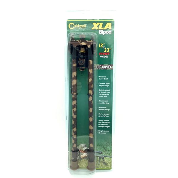 Caldwell XLA Bipod, 13" to 23" Pivot Model, Camo, New
