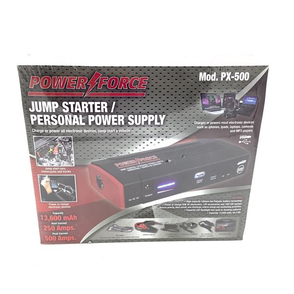 Power Force Jump Starter/ Personal Power Supply, New