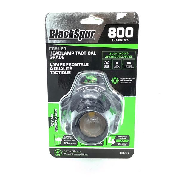 Blackspur COB LED Headlamp Tactical Grade, New