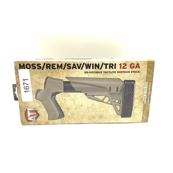 ATI 12Ga Adjustable Tactlite Shotgun Stock for Mossberg, Remington, Savage, Winchester, Tristar, New