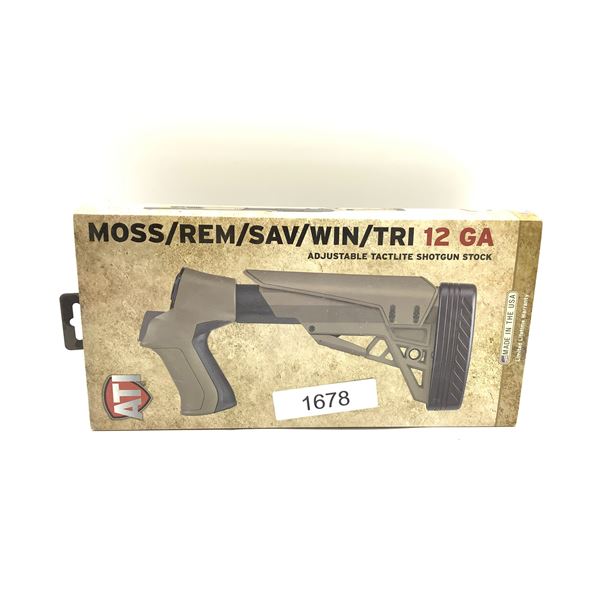 ATI 12Ga Adjustable Tactlite Shotgun Stock for Mossberg, Remington, Savage, Winchester, Tristar, New