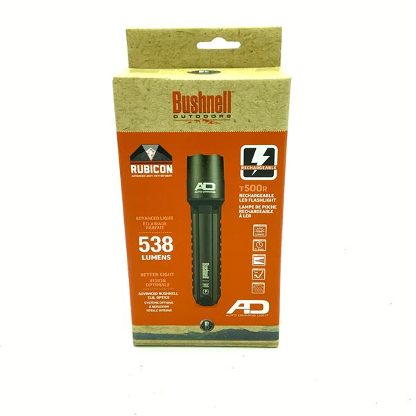 Bushnell Rubicon T500R Rechargeable LED Flashlight, New