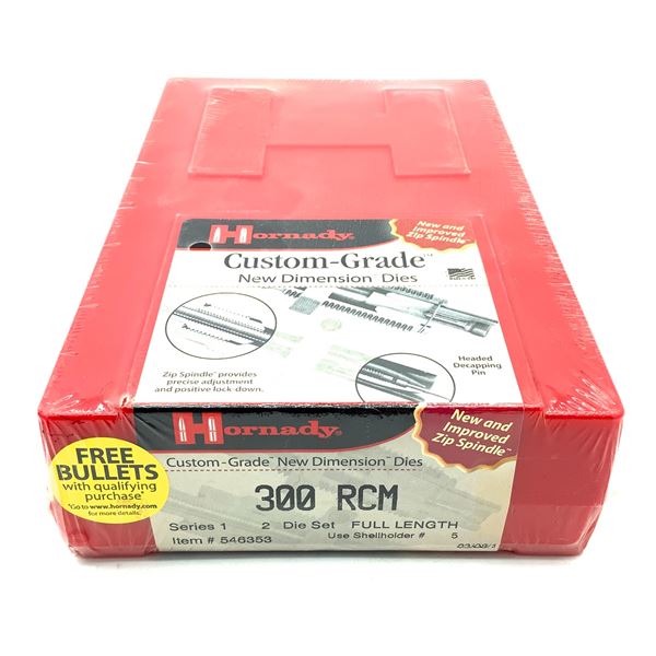 Hornady 300 RCM 2 Die Set, Series 1, Full Length, New