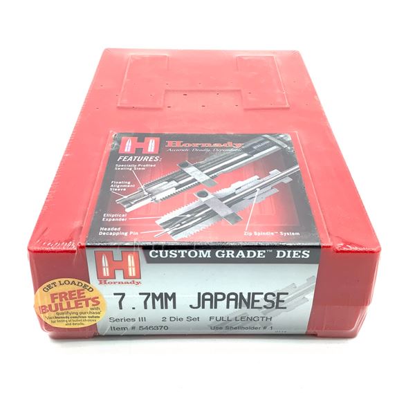Hornady 7.7mm Japanese 2 Die Set, Series III, Full Length, New