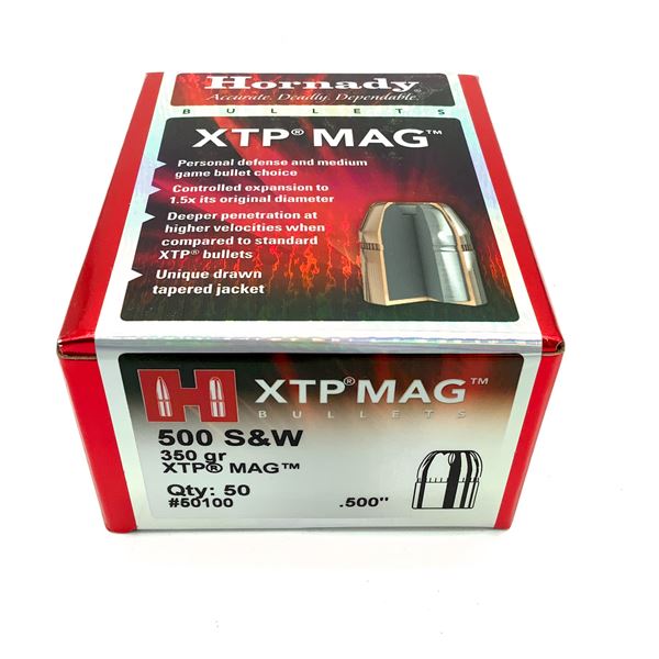 Hornady 500 S& W XTP Mag Projectiles, 350 gr, 50 Count, New