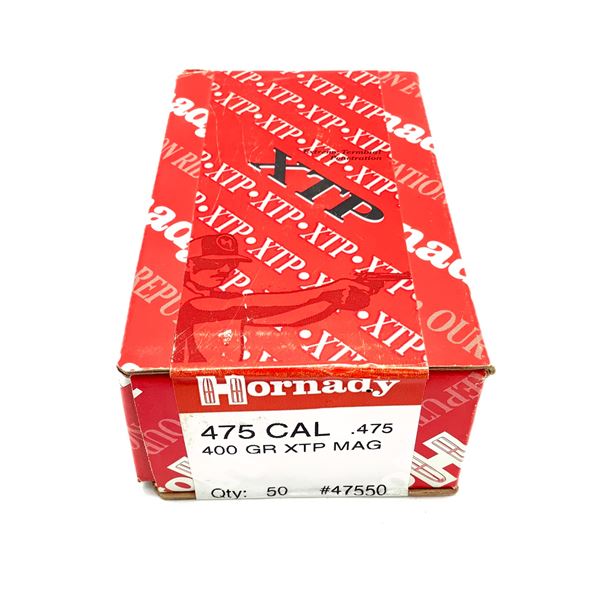Hornady 475 Caliber Projectiles, 400 gr XTP Mag, 50 Count, New