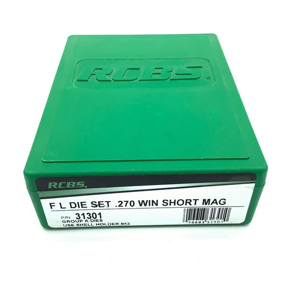 RCBS 270 Win Short Mag Full Length 2 Die Set, New