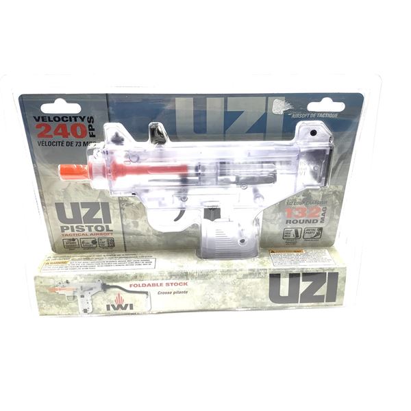 Umarex UZI Mini Clear 6mm Airsoft Pistol, 240 fps, New