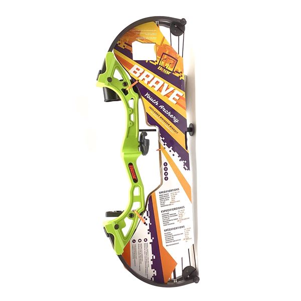 Bear Archery Brave Youth Compound Set, Green, New