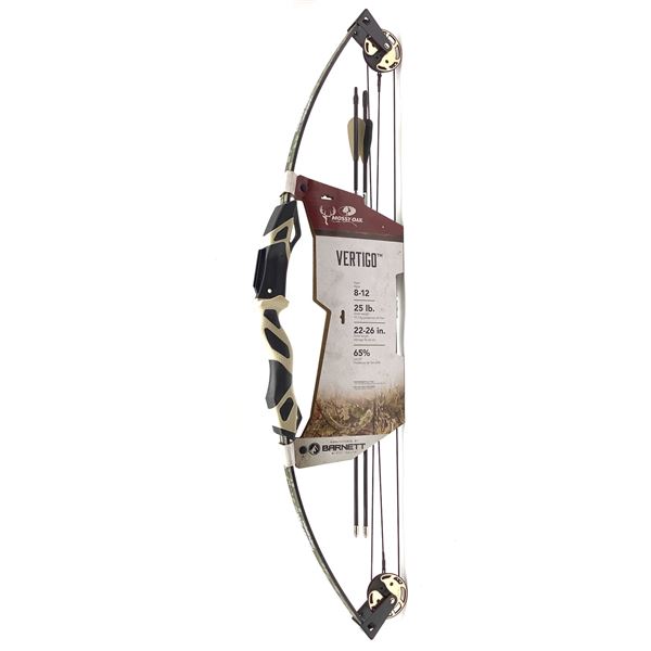 Barnett Mossy Oak Vertigo Youth Bow, Tan, New