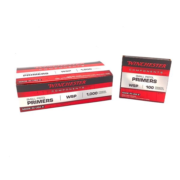 Winchester Small Pistol Primers, 1000 Ct