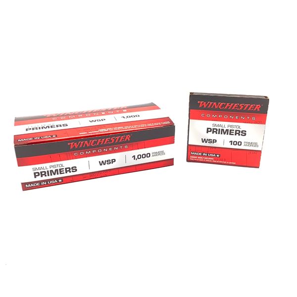 Winchester Small Pistol Primers, 1000 Ct