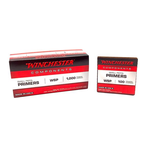 Winchester Small Pistol Primers, 1000 Ct