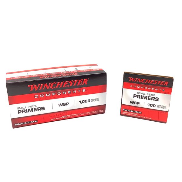 Winchester Small Pistol Primers, 1000 Ct