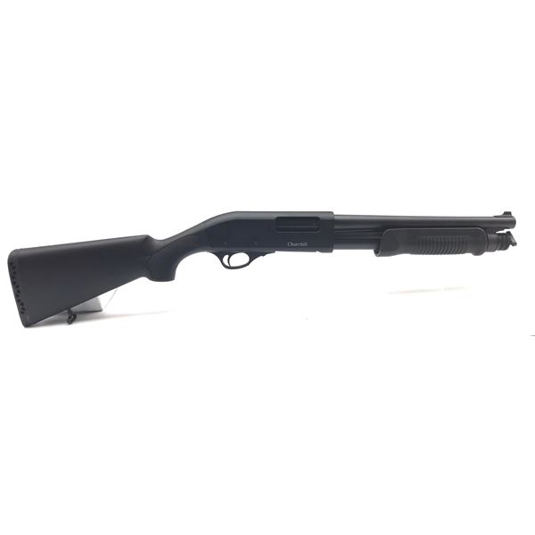 Churchill Pump-Action Shotgun, 12.5" Barrel, 12 Ga. 3", Synthetic Stocks