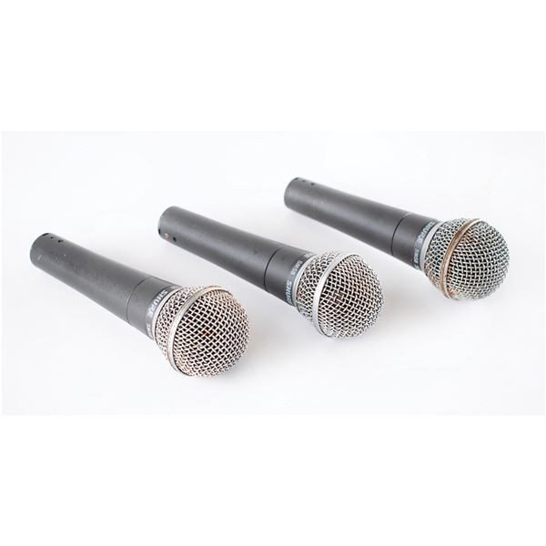 Joey Ramone (3) Stage-Used Shure Microphones from the Final Ramones Concert