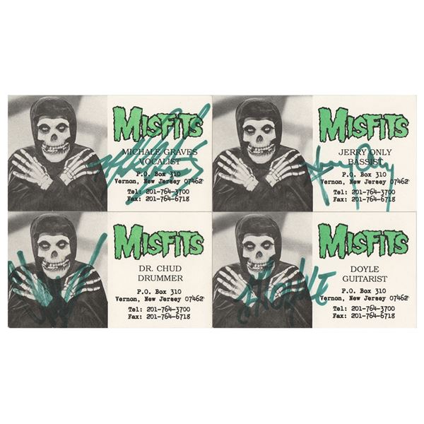 Misfits (4) Signed Business Cards