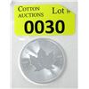 Image 1 : 1 Oz .9999 Fine Silver 2021 Canada Maple Leaf Coin