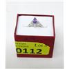 Image 2 : Amethyst & Diamond Sterling Silver Ring