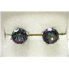 Image 1 : New Sterling Silver Mystic Topaz Stud Earrings