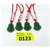 Image 1 : 4 Carved Jade Happy Buddha Necklaces