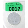 Image 1 : 1 Oz .9999 Fine Silver 2012 Canada Maple Leaf Coin