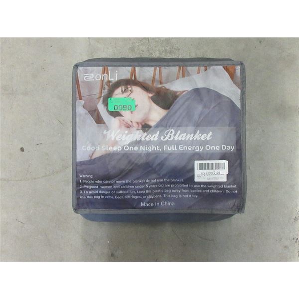 New 15 lb Grey Weighted Blanket - 122 x 183 cm