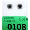 Image 1 : New Sapphire & Diamond Sterling Silver Earrings