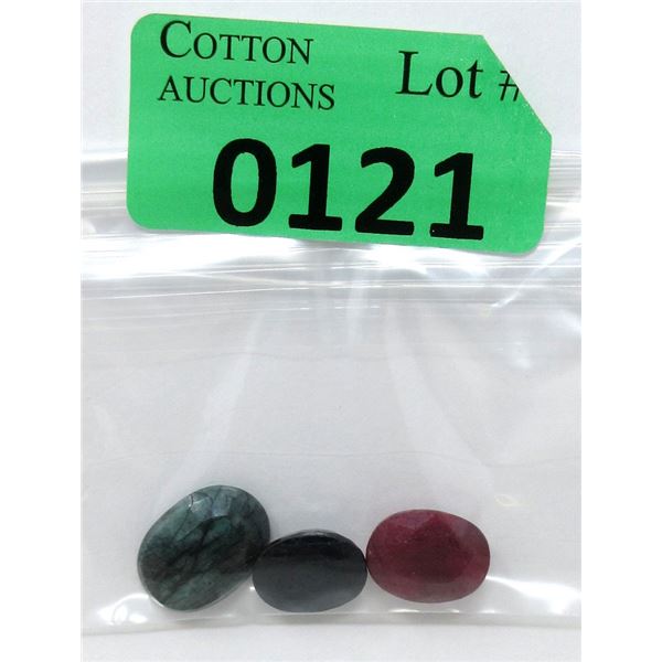 39 CTW Ruby, Emerald & Sapphire Gemstones