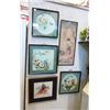 Image 1 : 3 Framed Asian Shell Art Pictures & 2 Prints