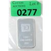 Image 1 : 1 Oz. TD Bank .999 Silver Investor Bar