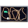 Image 1 : 4 New 20" Gold Plated Thick Curb Link Chains