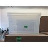 Image 1 : Case of 5 New 50 L Clear Storage Totes w/ Lids