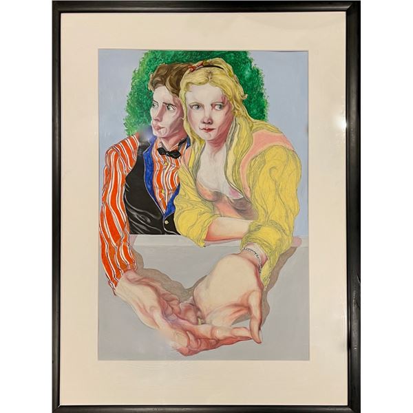 Richard Cerou, Large original oil pastel on paper