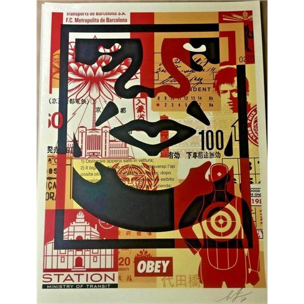 Shephard Fairey "Obey Collage" Hand Signed